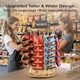 thumbnail image 4 of Increased Size Chip Display Rack, 5 Tiers 40 Clips Wooden Rotating Display Stand, Snack Rack for Pantry Retail Countertop, 22.5" (57.2 cm) High, 4 of 6