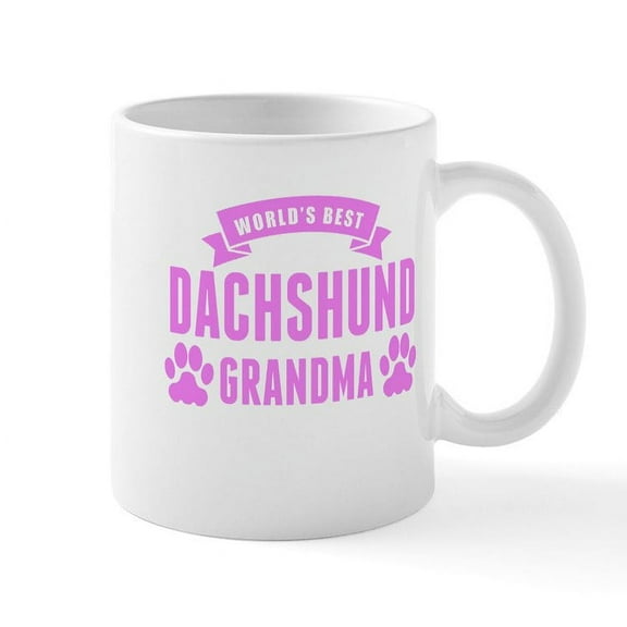 CafePress - Worlds Best Dachshund Grandma Mugs - 11 oz Ceramic Mug - Novelty Coffee Tea Cup