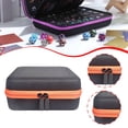 thumbnail image 1 of Bolsa para dados, estuche para dados, organizador portátil con asa, accesorios, capacidad para 70 dados poliédricos, caja de almacenamiento multiusos Naranja, 1 of 8