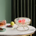 thumbnail image 1 of Cuenco para servir frutas de alambre de hierro, bandeja redonda para frutas, mesa de almacenamiento, centro de mesa, soporte moderno para frutas para Borrar M Macarena canasta de frutas, 1 of 8