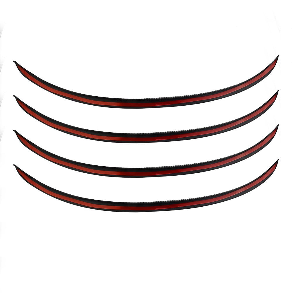 4x Carbon Fiber Car Fender Flare Extension Wheel Eyebrow Arch Trim Protector Lip