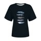 thumbnail image 4 of Tops Cortos para las Mujeres Cuello en V Impreso Manga Corta Top Casual, Camiseta de Baile sin Mangas para las Mujeres, 4 of 4