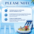 thumbnail image 5 of 20.6 FT Large Inflatable Water Slide with Dual Slides, Splash Pool & Air Blower, Summer Backyard Water Park for Kids, Blue, 5 of 11