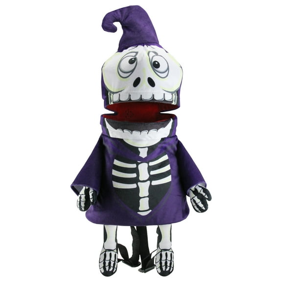 24" Purple and Black Skeleton Unisex Child Halloween Trick or Treat Bag Costume Accessory - One Size