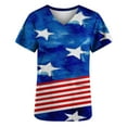 thumbnail image 4 of Huge Memorial Day Savings! Titcea Women Nursing Scrub Tops Independence Day Patriotic Printed Working Uniform Short Sleeve V Neck Workwear Blouse T-shirt with Pockets, Gifts for Mom/Her, 4 of 4