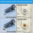 thumbnail image 6 of Uxcell Brass Threaded Repair Insert Nut, 10 Pcs M8x1.25 to M6x1 Thread Sleeve Reducing Nut Screw Reducer 6mm, 6 of 6