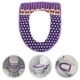 thumbnail image 5 of Funda de inodoro lavable y cálida con cintas autoadhesivas de velcro (morado), 5 of 6