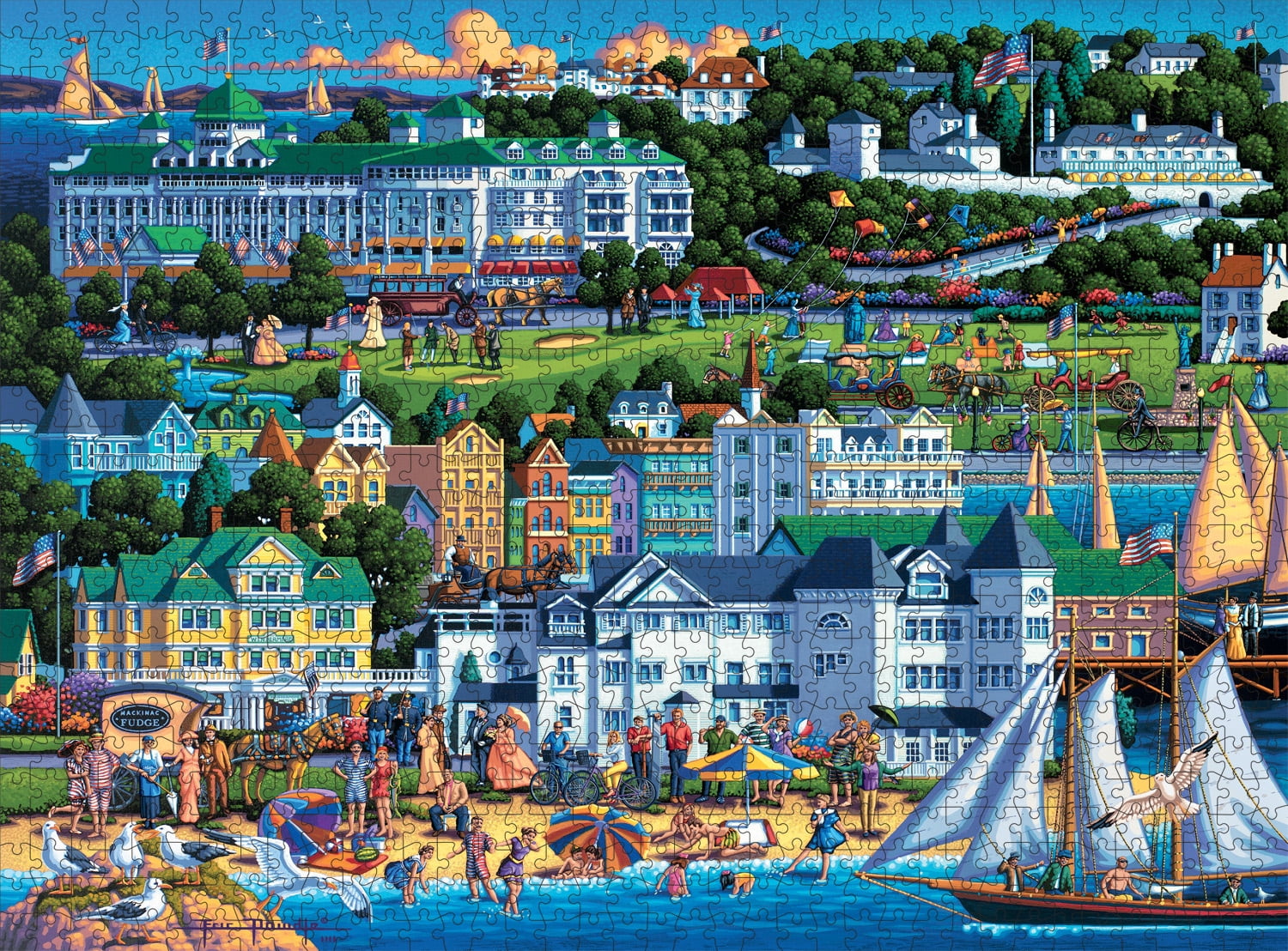 Buffalo Games Eric Dowdle Mackinac Island 1000-Piece 26.75 x 19.75-inch Interlocking Jigsaw Puzzle for Adults Ages 14+