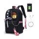 thumbnail image 2 of Mochila escolar con estampado de dibujos animados para adolescentes, morral de tela Oxford de alta calidad, con USB, kawaii, 2 of 4