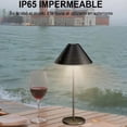 thumbnail image 3 of Lámpara de Mesa Inalámbrica 2 Pack - IP54 Impermeable Recargable 4000mAh, 3 Temperaturas de Color Control Táctil, Lampara de Escritorio para Restaurante Dormitorio Oficina Lectura (Negro), 3 of 8