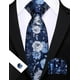 thumbnail image 5 of Set de corbatas Barry.Wang de seda floral azul oscuro, 150 cm, 5 of 7