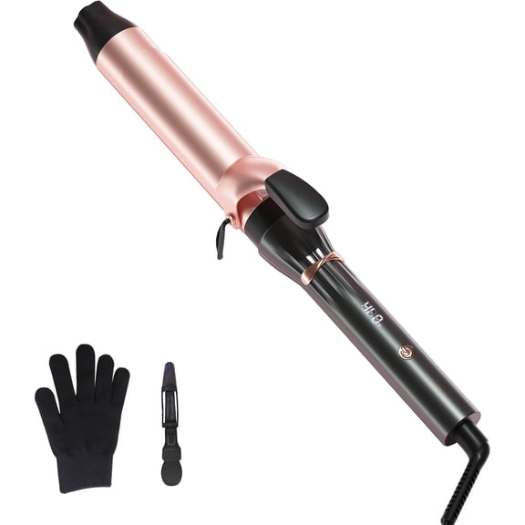 1 1/2 Inch Curling Iron: Hahahope Large Barrel Hair Curler for Beach Waves