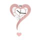 thumbnail image 3 of Reloj de pared en forma de corazón, movimiento silencioso, para colgar en la pared, acrílico, para comedor Rosa, 3 of 9