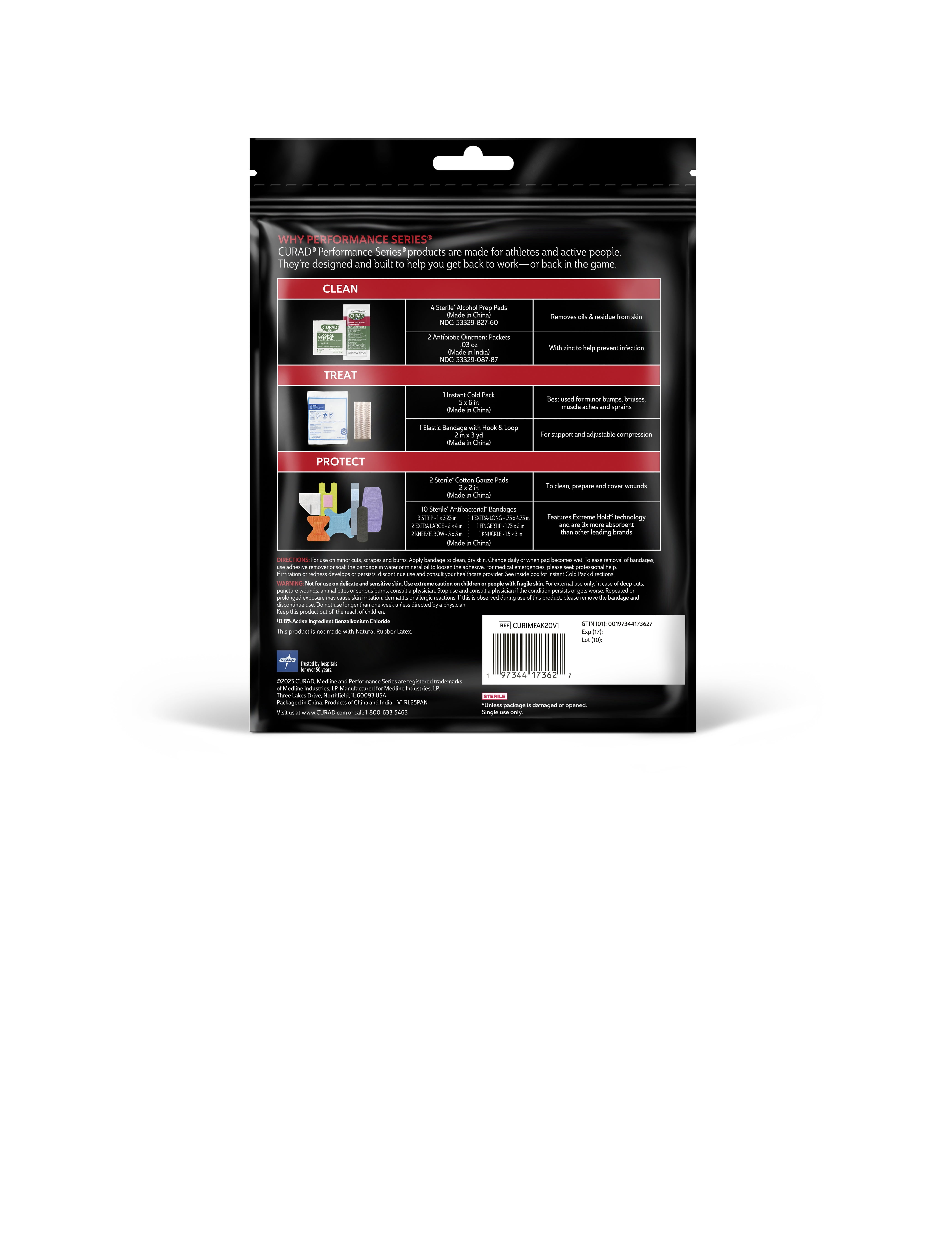 Curad Performance Series Athletic on-the-go First Aid Kit, 20 Piece