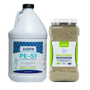 ZeoFill Value Pack  Backyard Deodorizer 8lbs  PE-51 Pet Urine Odor Eliminator 1 Gallon - Outdoor Use  Eliminator & Deodorizer