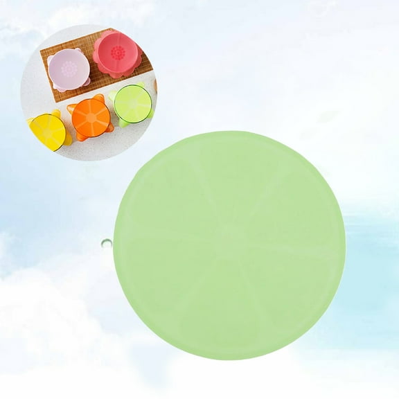 WHAMVOX Silicone Stretch Lids for Food Sealing Ecofriendly Green with Strong Adsorption and Airtight Seal Fits Bowls Cans 7 Inches