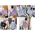 thumbnail image 5 of Bolsa de viaje de gran tamaño, bolsa deportiva para gimnasio, bolsa de hombro para el fin de semana, para pasar la noche para mujer (púrpura) brillar Electrónica, 5 of 5