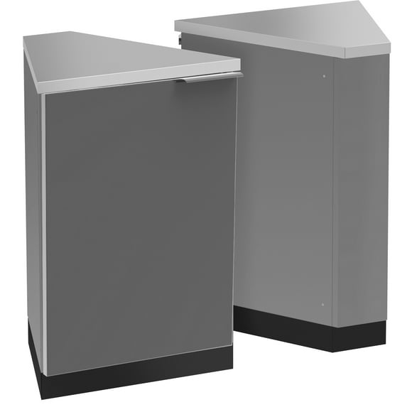 NewAge Products Outdoor Kitchen Aluminum 45-Degree Corner Cabinets (Set of 2)
