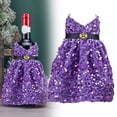 thumbnail image 1 of Housse de Bouteille de Vin Paillettes Robe Rouge Décoration de Bouteille de Vin Paillettes Bouteille de Noël pour Décoration de Table de Dîner de Noël, 1 of 1