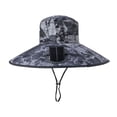 thumbnail image 2 of Ticikt Extra Wide Brim Solar Fan Hat, Mens Fishing Hiking Hat, Neck Flap Sun Hat, Solar Powered Cooling Cap Fisherman Hats,Color:Black, 2 of 4