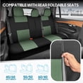 thumbnail image 4 of Juego completo de fundas para asientos de coche BDK PolyPro, verde sobre negro, 4 of 9