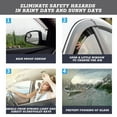 thumbnail image 5 of Xotic Tech 4x Smoked Tinted Chrome Window Sun Wind Rain Snow Guard Air Deflectors Visors Trims Compatible with Toyota Camry 2018-2022, 5 of 9