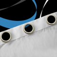 thumbnail image 4 of Manfei Abstract Lines Kitchen Curtains, Modern Minimalist Aesthetic Black Out Curtains Pack of 2 (42x63 Each), Blue, White and Black, 4 of 6