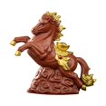 thumbnail image 1 of Adorno Feng Shui de caballo de mascota de té chino, bandeja de té, decoración, estatua de la suerte para mesa Rojo dorado, 1 of 9