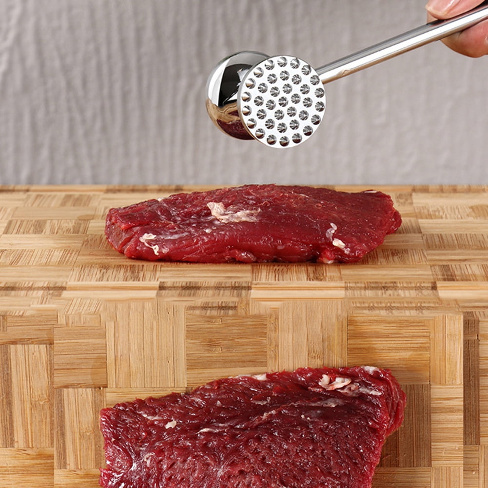 STAINLESS STEEL DOUBLE-SIDED BEEF STEAK MEAT HAMMER BEATER KITCHEN TOOL SMART 