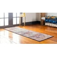 thumbnail image 4 of Unique Loom Augustus Collection Area Rug - Turin (2' 2" x 6' 9" Runner Rust Red/Blue), 4 of 10