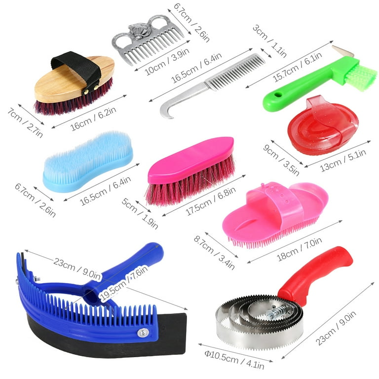10Pcs/set Horse Grooming Tool Set Bathing Cleaning Supplies Horse Hair  Combs Massage Curry Brush Sweat Cleaning Kit Scrubber - AliExpress