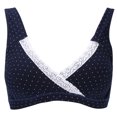 thumbnail image 1 of Sujetador de maternidad sin aros de algodón para mujer, sujetadores para dormir para lactancia embarazada (azul oscuro XXL), 1 of 9