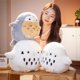 thumbnail image 2 of Hot 38/45cm Simulation Plush Owl Sleeping Pillows Soft Stuffed Animals Eagle Cushion Sofa Decor Cartoon Bird Toys For Kids Giftgrey45cm Deng Xun unisex, 2 of 2