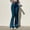 Blue-01, variant on Women's Yoga Pants High Waist Solid Flared Yoga Pants High Elastic Slim Smooth Daily Casual Trousers Women Leggings