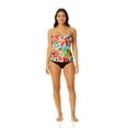 thumbnail image 2 of Anne Cole Women's Twist Front Shirred Bandeau Tankini Swim Top M, 2 of 2