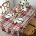 thumbnail image 2 of Plaid Oval Tablecloth for Oval Table Smaller Than 54 x 114 inches, Waterproof Table Cloths for Dining Room Indoor Outdoor Table Cloth - 60x120in, 2 of 6