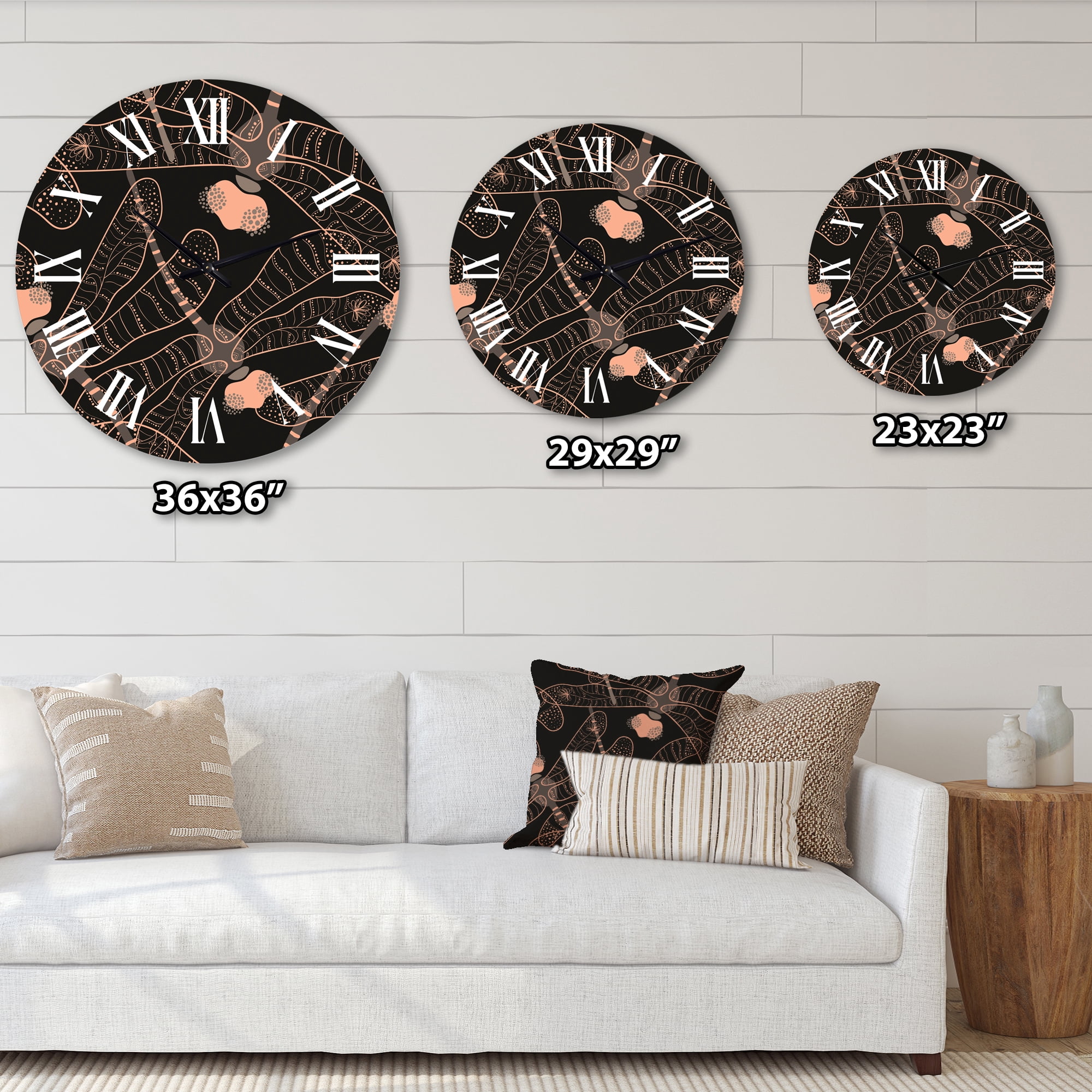 Designart 1 in Quartz Bohemian Wall Clock