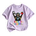 thumbnail image 2 of Girls Crew Neck Printed Short Sleeve T-shirt for Back to School,Comfortable Casual Kids Tops,Matches Pants and Skirts, 2 of 3