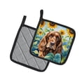 thumbnail image 2 of English Cocker Spaniel in Sunflowers Pair of Pot Holders, 2 of 5