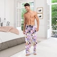 thumbnail image 7 of Floral Daisy Pattern Ghost Pajama Pants, Men's Lounge Pants Light with Drawstring and Pockets, Christmas New Year Birthday Father's Day Gifts, Medium, 7 of 7