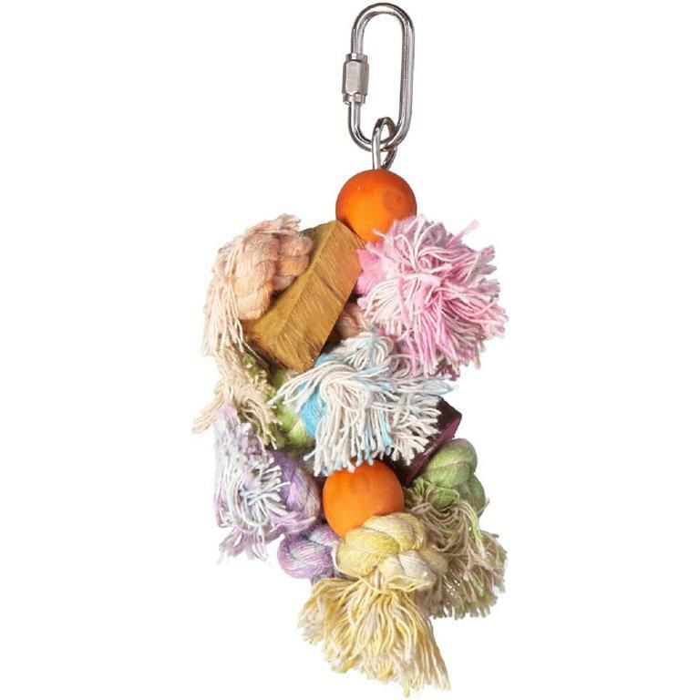 Penn-Plax Shaggy Kabob Bird Toy, Keeps Birds Stimulated and Active - For Small Breeds