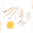 thumbnail image 3 of MasteelfCA 8Pcs Wooden Pottery Tool Kit Ceramics Carving Sculpting Modeling Trimming Tool Set Kit Size M, 3 of 7
