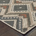 thumbnail image 3 of Avalon Home Lakeland Tribal Indoor/Outdoor Rug, 5'3" X 7'3", Grey/ Orange, 3 of 11