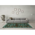 thumbnail image 3 of Ahgly Company Indoor Square Persian Turquoise Blue Traditional Area Rugs, 4' Square, 3 of 4