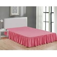 thumbnail image 2 of Full Size Super Soft Solid Brushed Microfiber 14" Gathered Bed Skirt Orange Color, 2 of 2