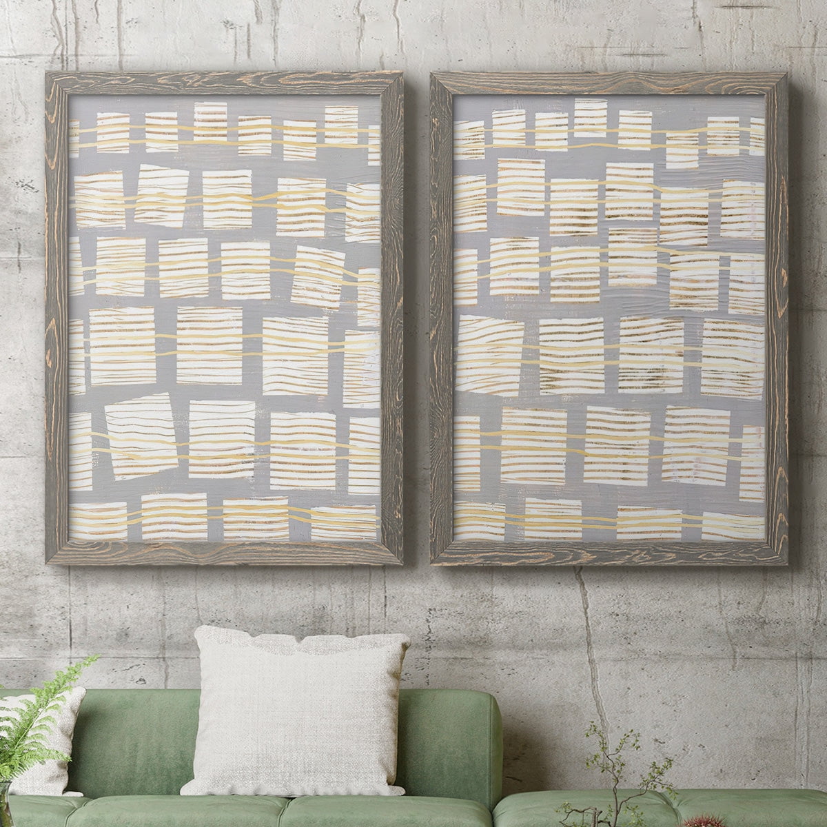 Networks I - Premium Framed Canvas 2 Piece Set - Ready to Hang