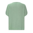 thumbnail image 6 of JGGSPWM Womens Summer Short Sleeve Scoop Neck Cold Shoulder Dressy Casual Blouse Tee Tops Green M, 6 of 6