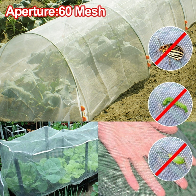 Hotbest Garden Mesh Netting Plant Cover, Insect Mosquito Fly Bird Net for Fruit, Vegetable, Plant Trees Protection, Men's, Size: 2.5m by 10M, White
