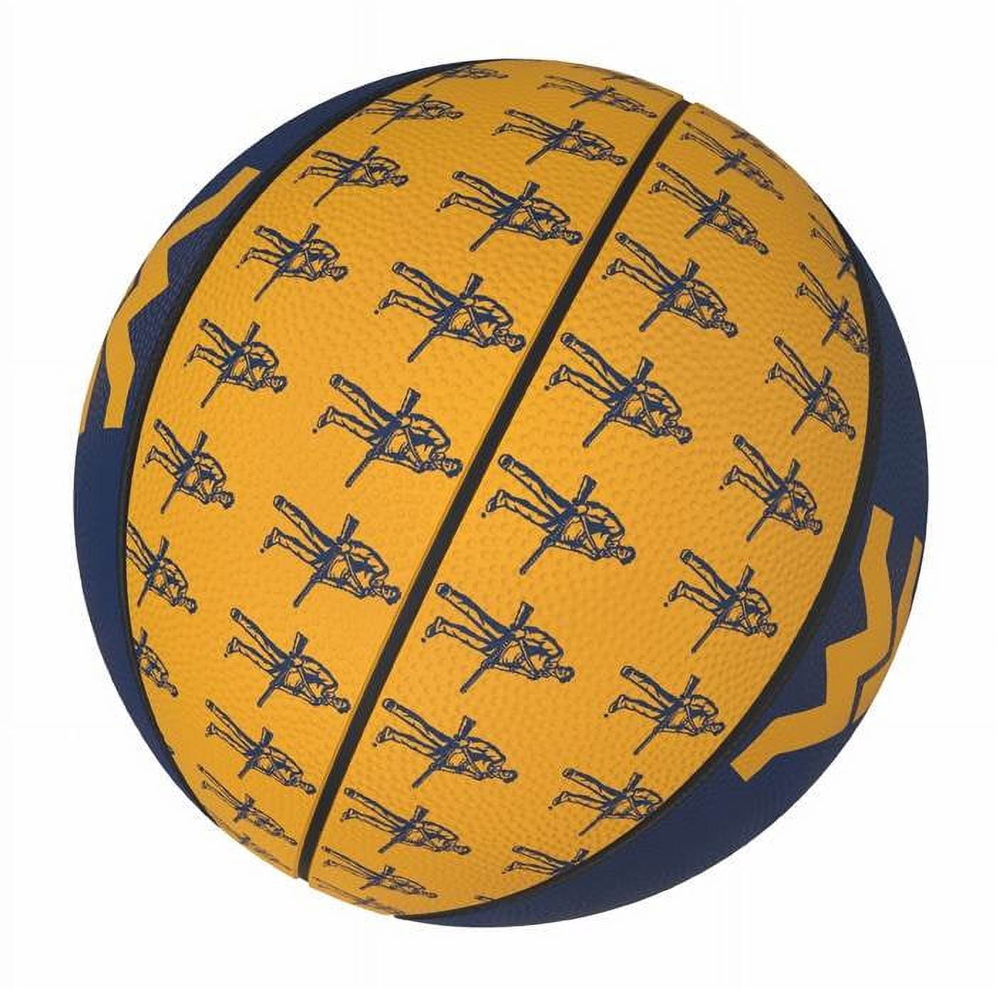 Logo Chair 239-91MR-1 NCAA West Virginia Repeating Mini-Size Rubber Basketball