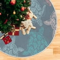 thumbnail image 5 of FMSHPON Colorful Sea Turtle Xmas Christmas Tree Skirt Stand Mat for Holiday Party Decoration Indoor Outdoor 36 inches, 5 of 6